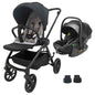 Baby Way NZ Crown Y Luxury Travel System with reversible stroller and reclining i-Size capsule for comfortable infant travel.