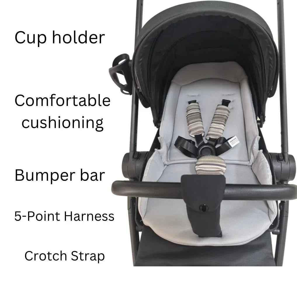 Baby Way NZ Crown Y Luxury Travel System with reversible stroller and reclining i-Size capsule for infants and toddlers.
