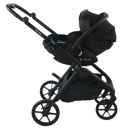 Baby Way NZ Crown Y Luxury Travel System stroller and i-Size capsule combo with reversible seat and reclining feature.