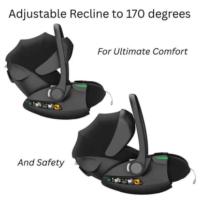 Baby Way NZ Crown Y luxury travel system with reversible stroller, reclining i-Size capsule, and rotating ISOFIX base.