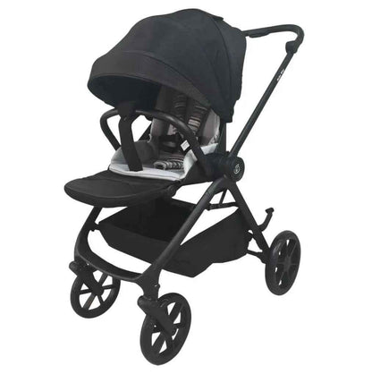 Baby Way NZ Crown Y Luxury Travel System with reversible stroller, reclining i-Size capsule, and rotating ISOFIX base.