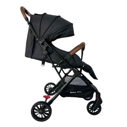 Baby Way NZ The Glide compact travel stroller with capsule car seat combo, featuring a pull handle and lightweight design.
