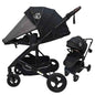 Baby Way NZ Versa 2in1 open bassinet stroller with sunshade and cup holder, showing the stroller with adjustable canopy and comfortable seat.