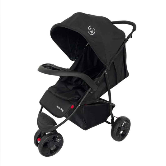 Baby Way NZ Explorer 3-Wheel Umbrella Stroller with food tray, lightweight design, and adjustable canopy for comfortable baby transport.