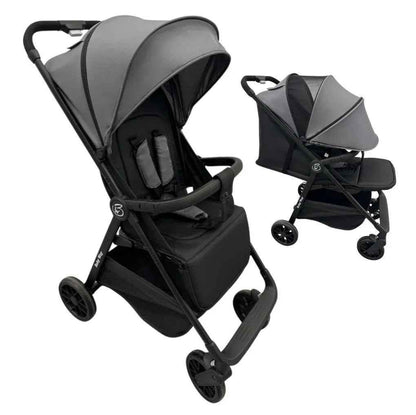 Baby Way NZ Roam compact travel umbrella stroller with extended canopy in black, lightweight and easy to fold for convenience.