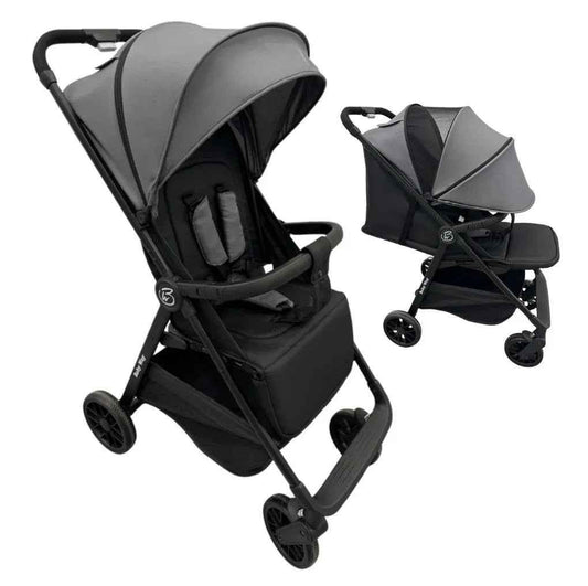 Baby Way NZ Roam compact travel umbrella stroller with extended canopy in black, lightweight and easy to fold for convenience.