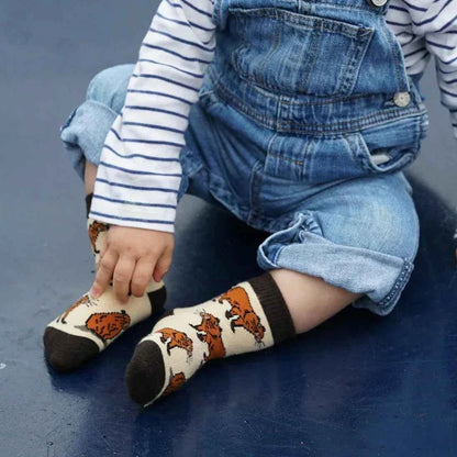 Barekind NZ bamboo socks for kids featuring playful Save the Capybara design, suitable for ages 0-12 months.