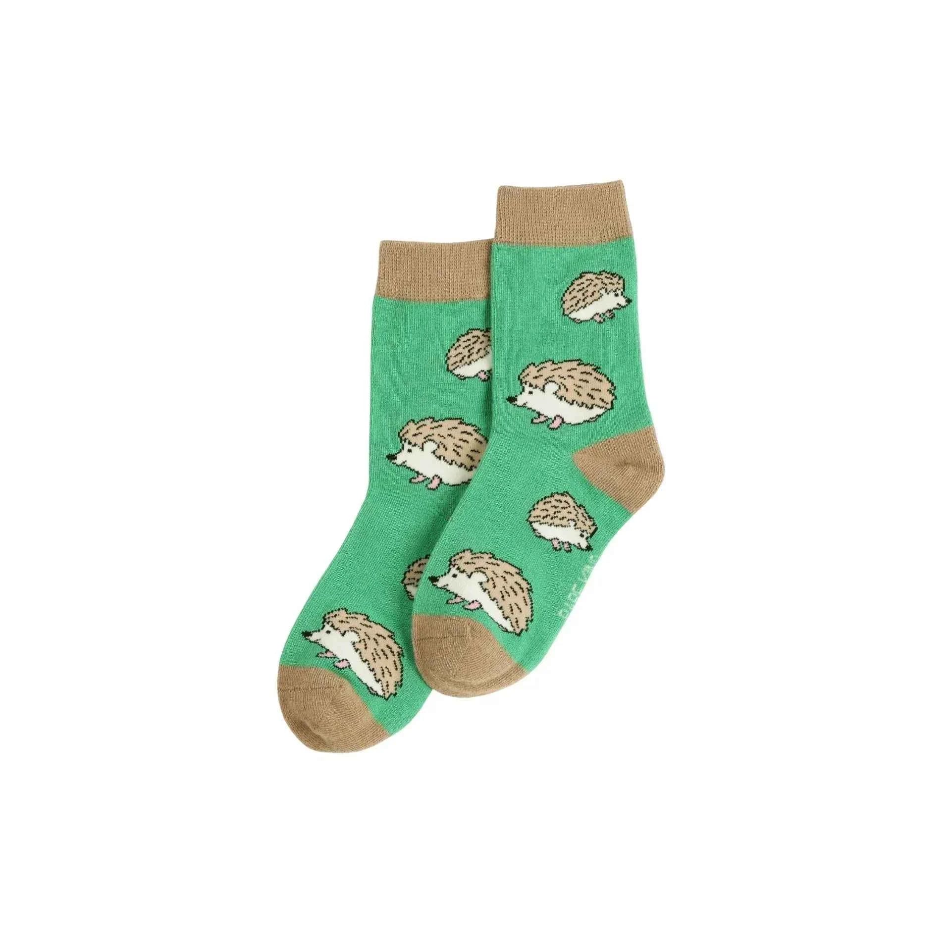 Barekind NZ bamboo socks for kids featuring a Save the Hedgehogs design, suitable for ages 0-12 months, UK size 0-4.5.
