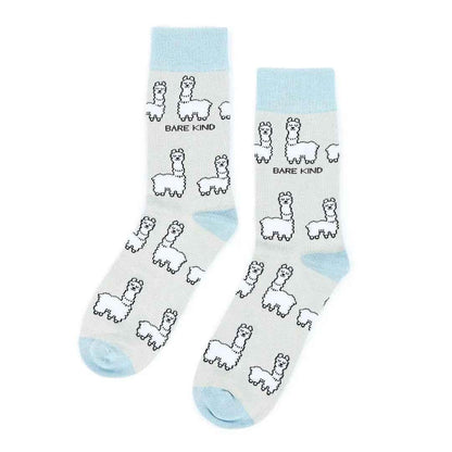 Barekind NZ Save the Alpaca bamboo socks for adults, soft and comfortable socks made from eco-friendly bamboo fibers.