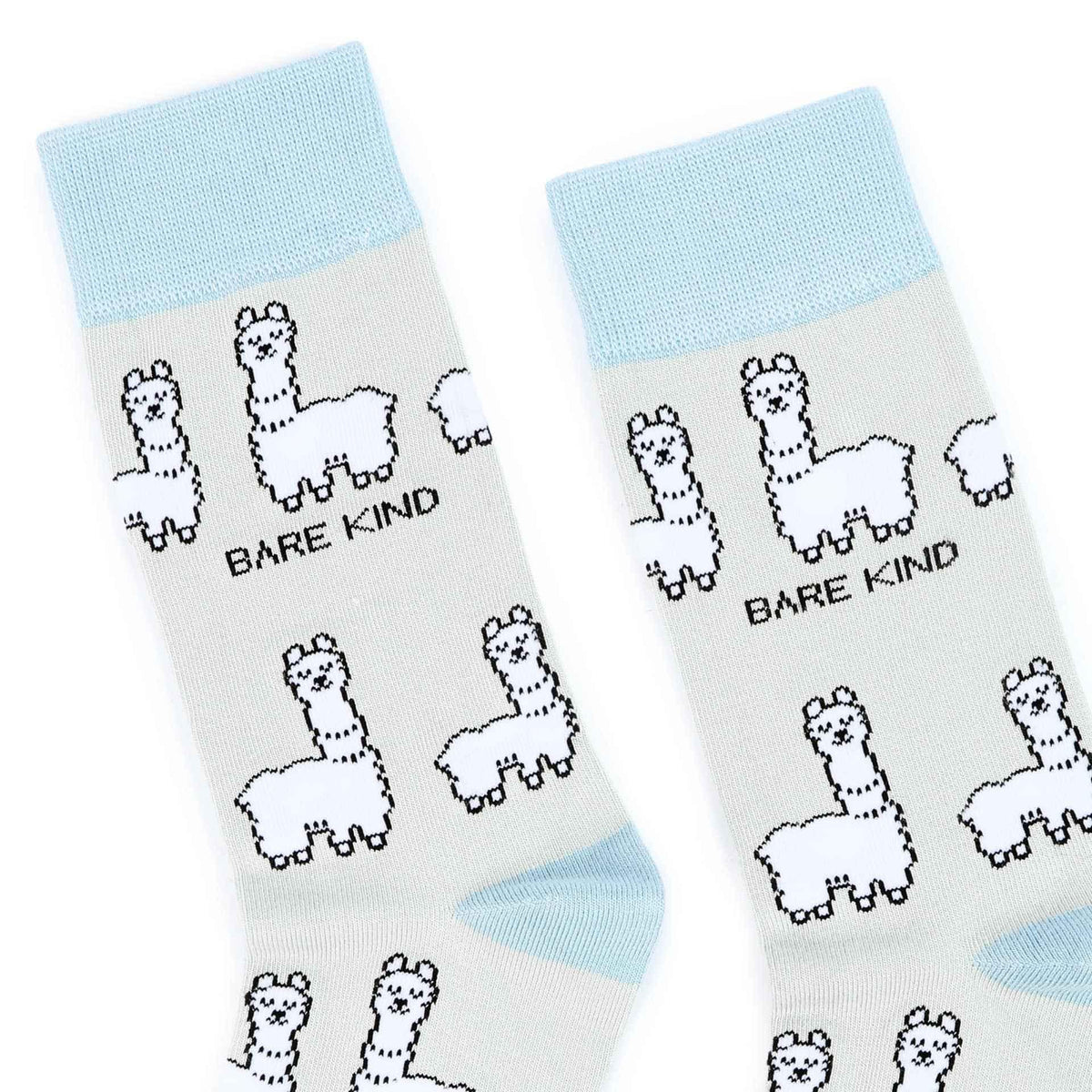 Barekind NZ bamboo socks featuring alpaca design, comfortable adult socks made from sustainable bamboo material.