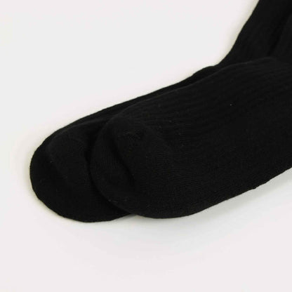 Barekind NZ black ribbed bamboo socks for adults, featuring Save the Black Panthers design, comfortable and eco-friendly.