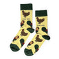 Barekind NZ bamboo socks featuring colorful chicken designs, perfect for adults and made with soft, eco-friendly bamboo material.