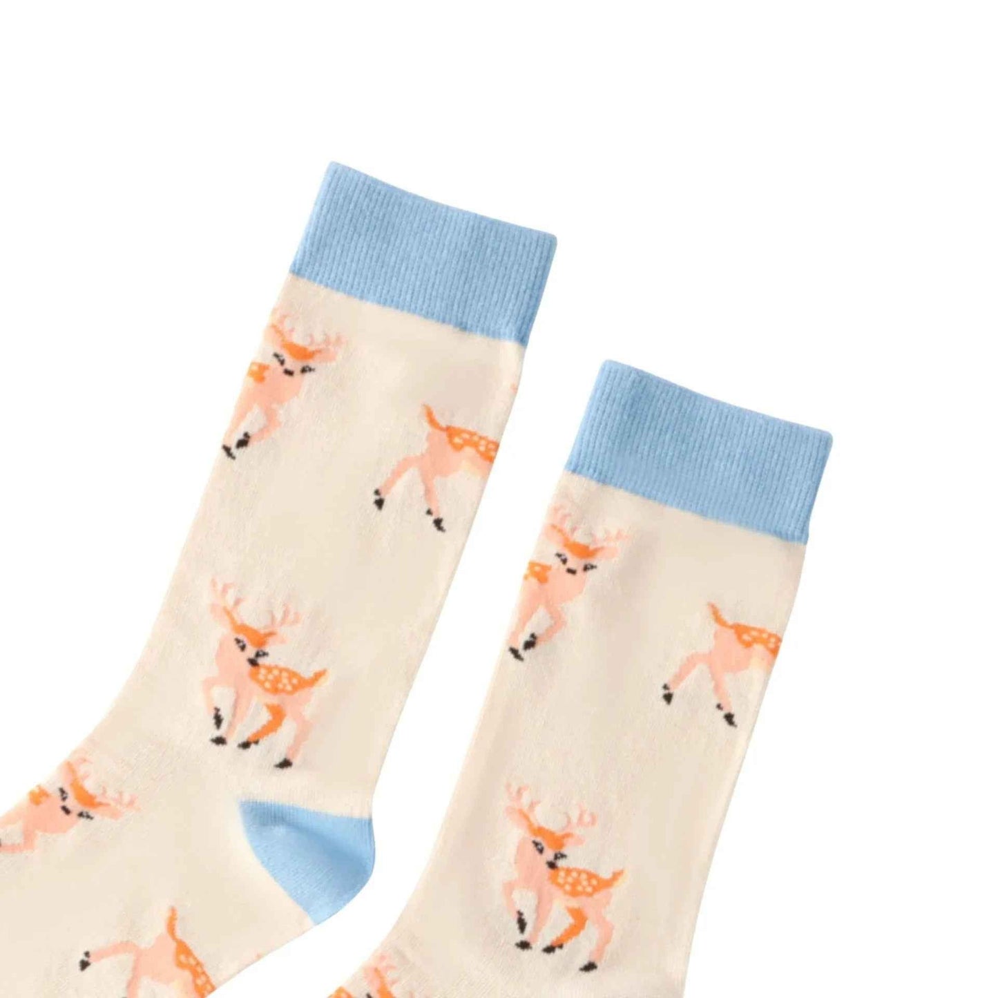 Barekind NZ Save the Deer bamboo socks for adults, featuring a nature-inspired deer design and soft, eco-friendly bamboo material.