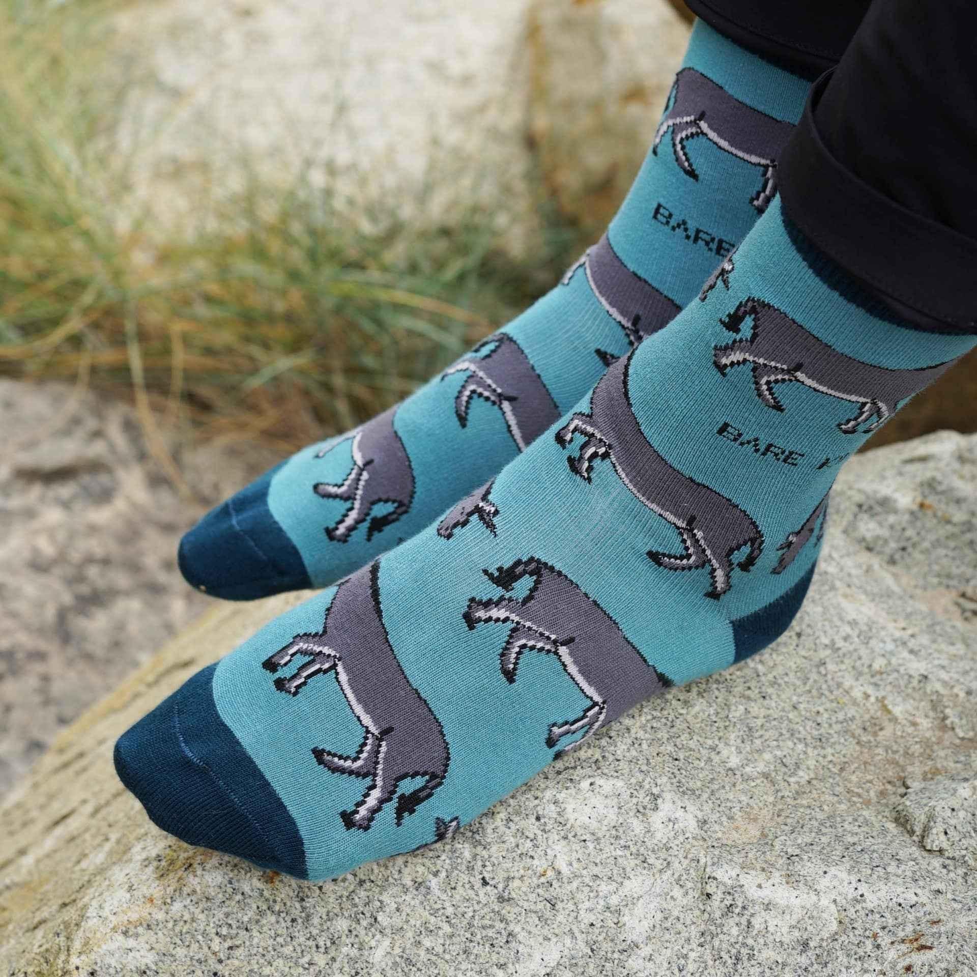Barekind NZ bamboo socks for adults featuring Save the Donkeys design, made from soft, eco-friendly bamboo fabric.