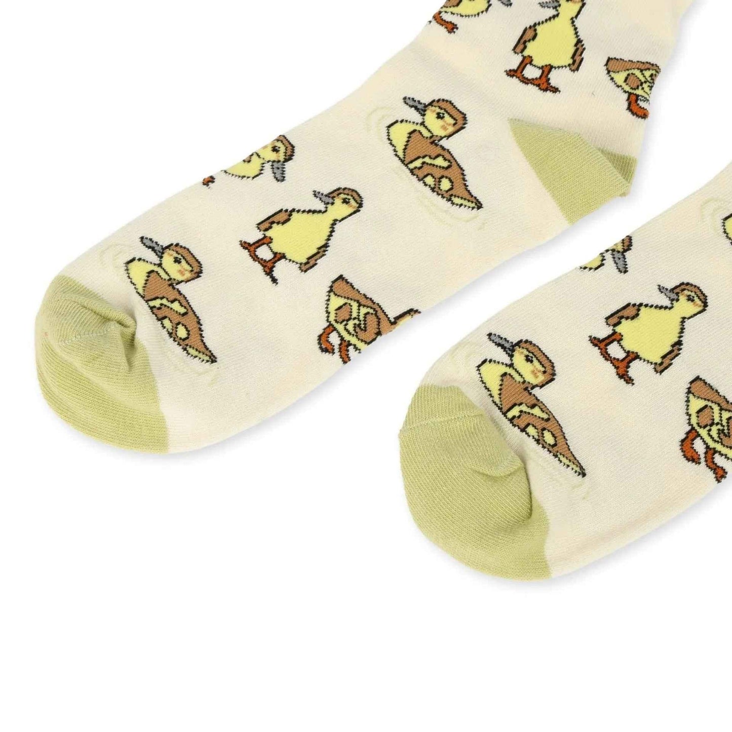 Barekind NZ bamboo socks featuring colorful Save the Ducklings design, suitable for adults with comfortable, eco-friendly material.