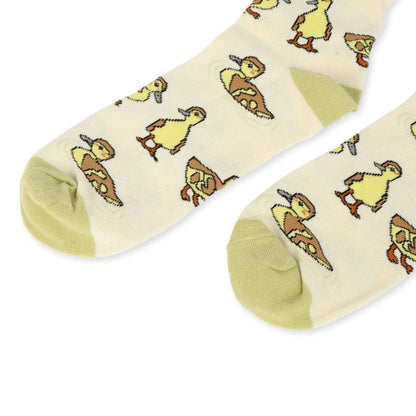 Barekind NZ bamboo socks featuring colorful Save the Ducklings design, suitable for adults with comfortable, eco-friendly material.
