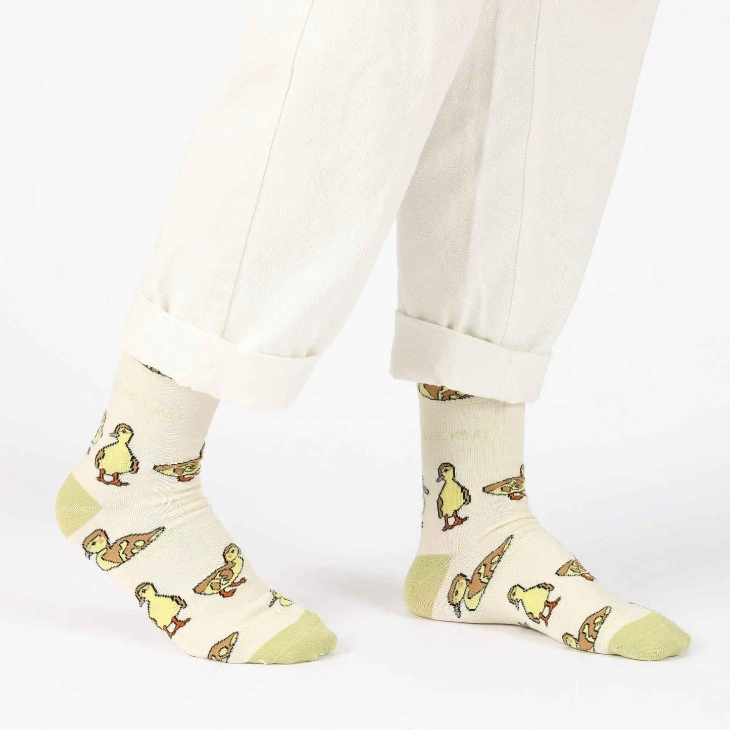 Barekind NZ bamboo socks featuring playful duckling design, soft and comfortable socks for adults.