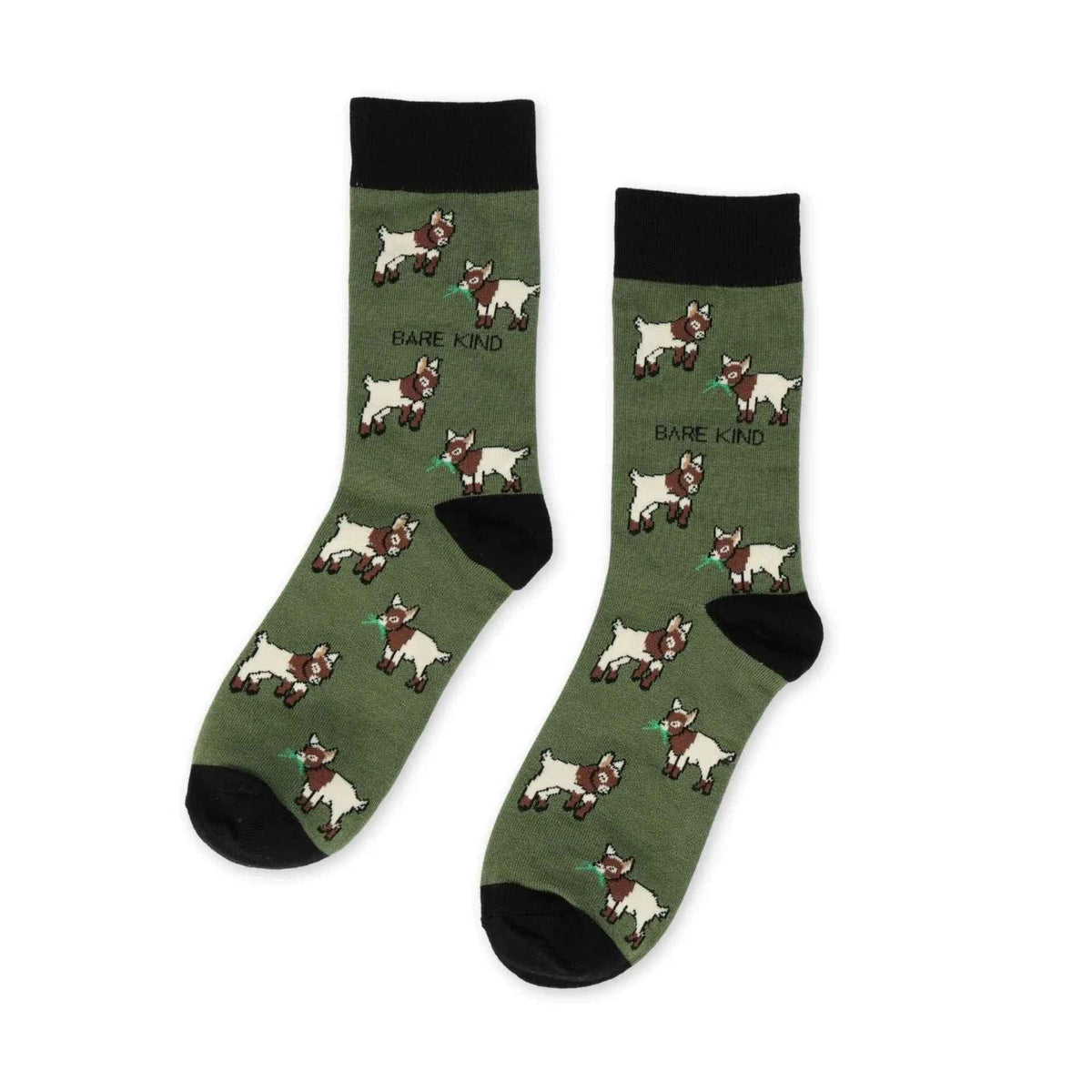 Barekind NZ bamboo socks for adults featuring a Save the Goats design, comfortable and eco-friendly footwear.