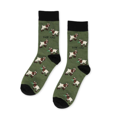 Barekind NZ bamboo socks for adults featuring a Save the Goats design, comfortable and eco-friendly footwear.