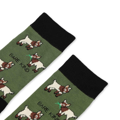 Barekind NZ bamboo socks for adults featuring Save the Goats design, soft and eco-friendly footwear for comfortable wear.
