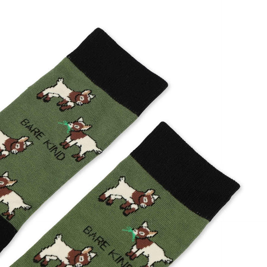 Barekind NZ bamboo socks for adults featuring Save the Goats design, soft and eco-friendly footwear for comfortable wear.