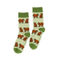 Barekind NZ bamboo socks featuring a green capybara design, adult size 4-7, soft and eco-friendly socks for everyday wear.