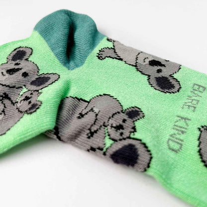 Barekind NZ bamboo socks featuring koala designs, made for adults, comfortable and eco-friendly for everyday wear.