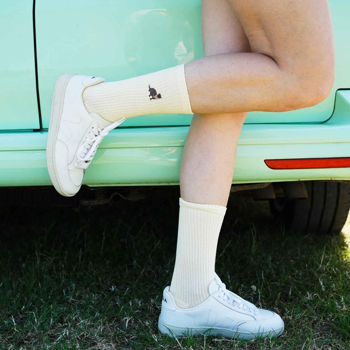 Barekind NZ Save the Otter ribbed bamboo socks for adults, comfortable and eco-friendly socks featuring otter design.