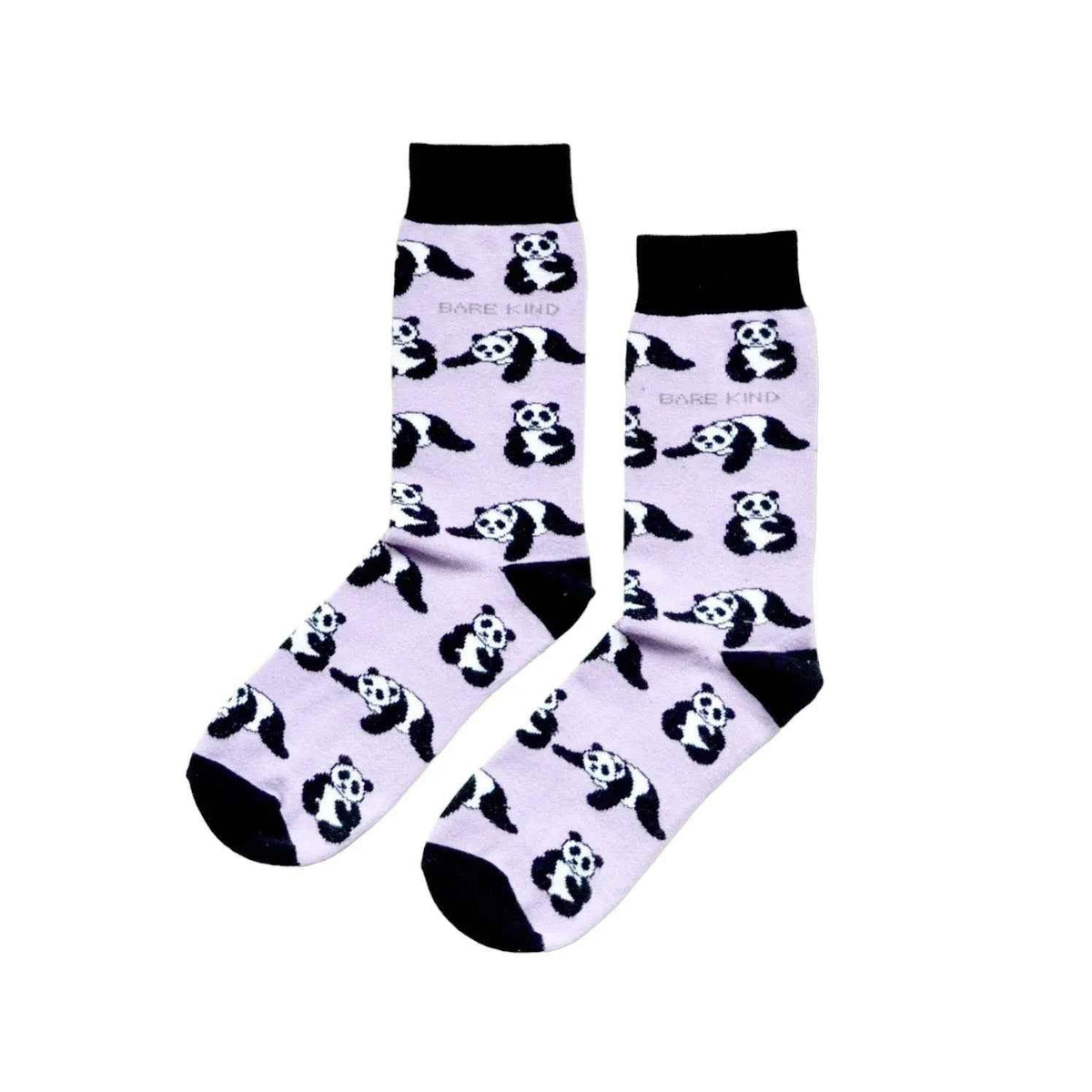 Barekind NZ bamboo socks featuring panda design, comfortable adult socks made from sustainable bamboo material.