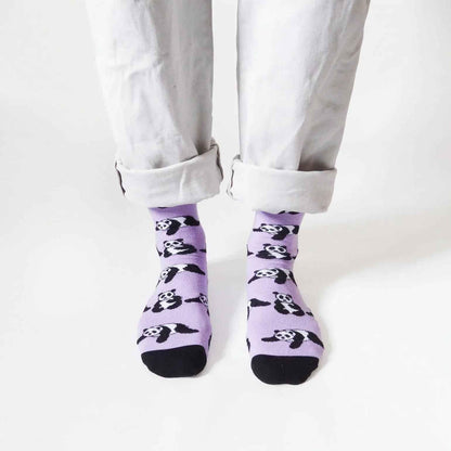 Barekind NZ bamboo socks featuring panda design, comfortable adult socks made from sustainable bamboo fabric.