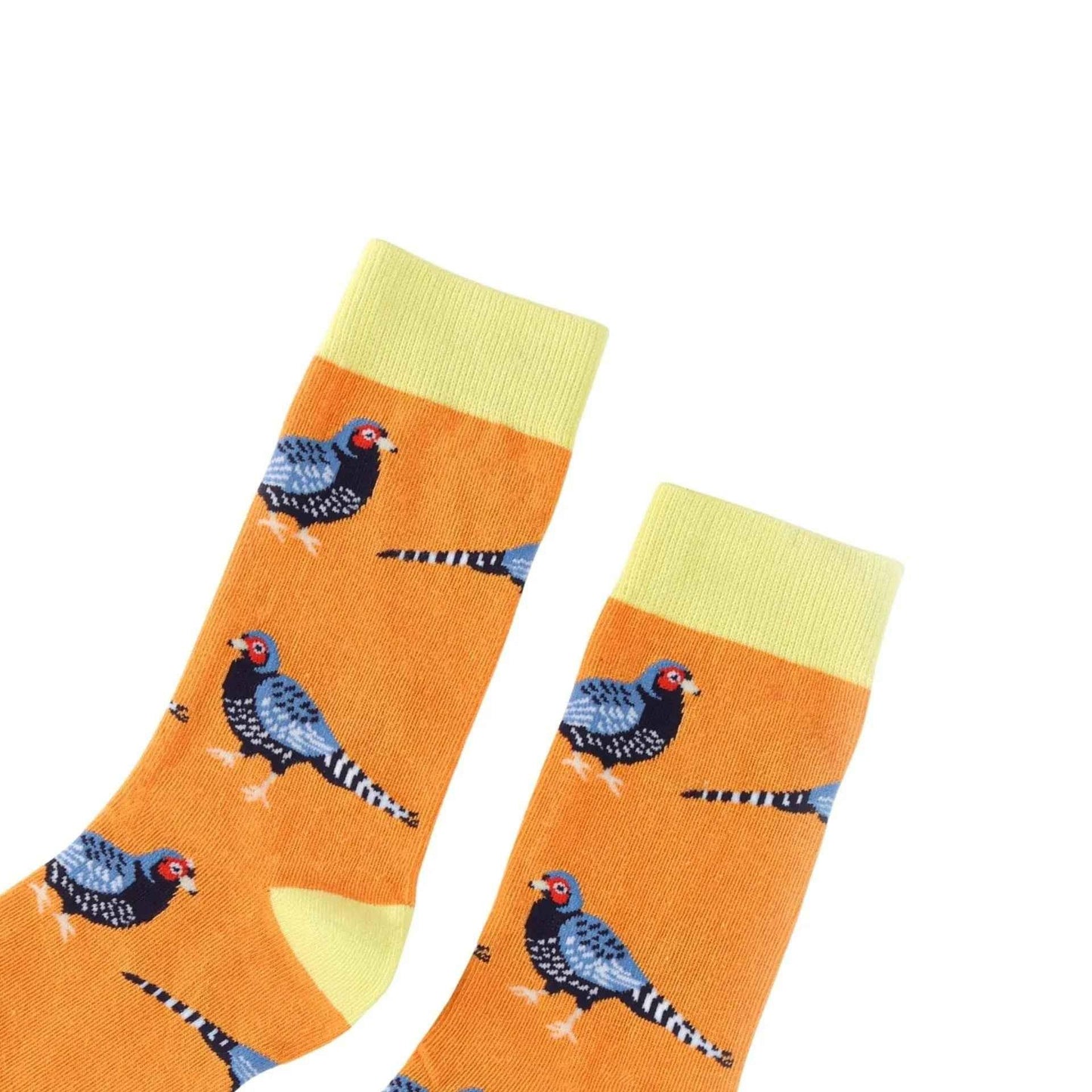 Barekind NZ bamboo socks featuring a pheasant design for adults, crafted from soft, eco-friendly bamboo fabric.