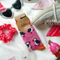 Barekind NZ Save the Pink Puffin bamboo socks for adults, featuring colorful pink puffin design and comfortable bamboo fabric.