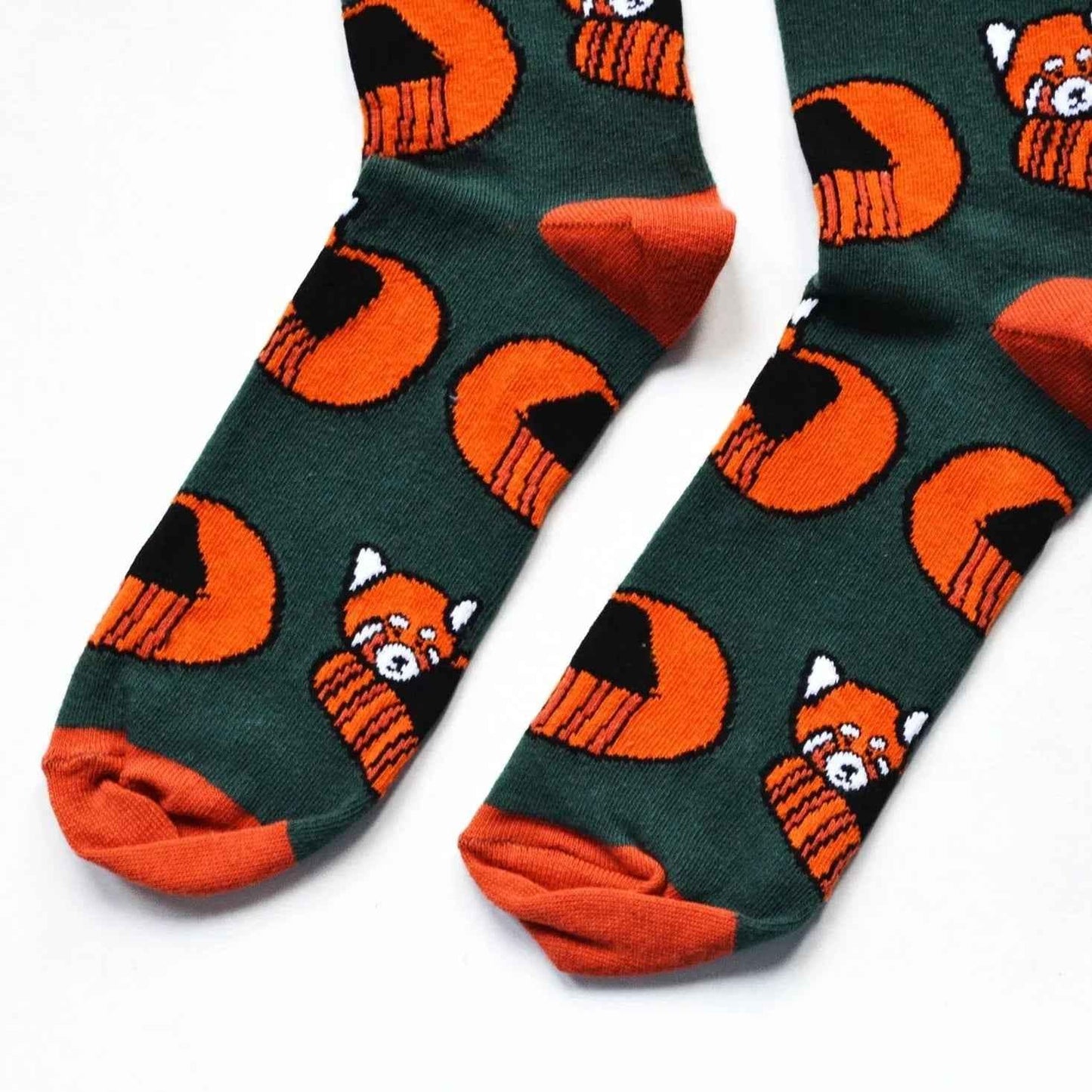 Barekind NZ Save the Red Pandas bamboo socks for adults, featuring colorful panda and bamboo print on comfortable socks.