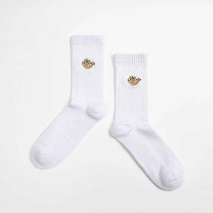 Barekind NZ Save the Sloths ribbed bamboo socks for adults, featuring a cozy, sustainable sock design with sloth illustrations.