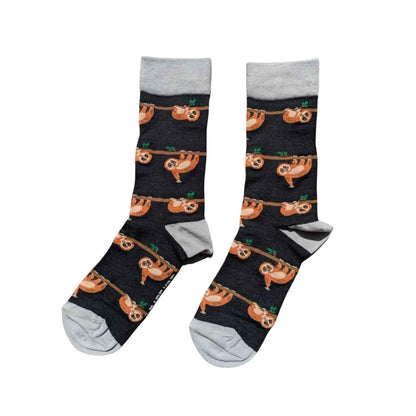 Barekind NZ bamboo socks featuring a Slow Loris design, comfortable adult socks with eco-friendly bamboo material.