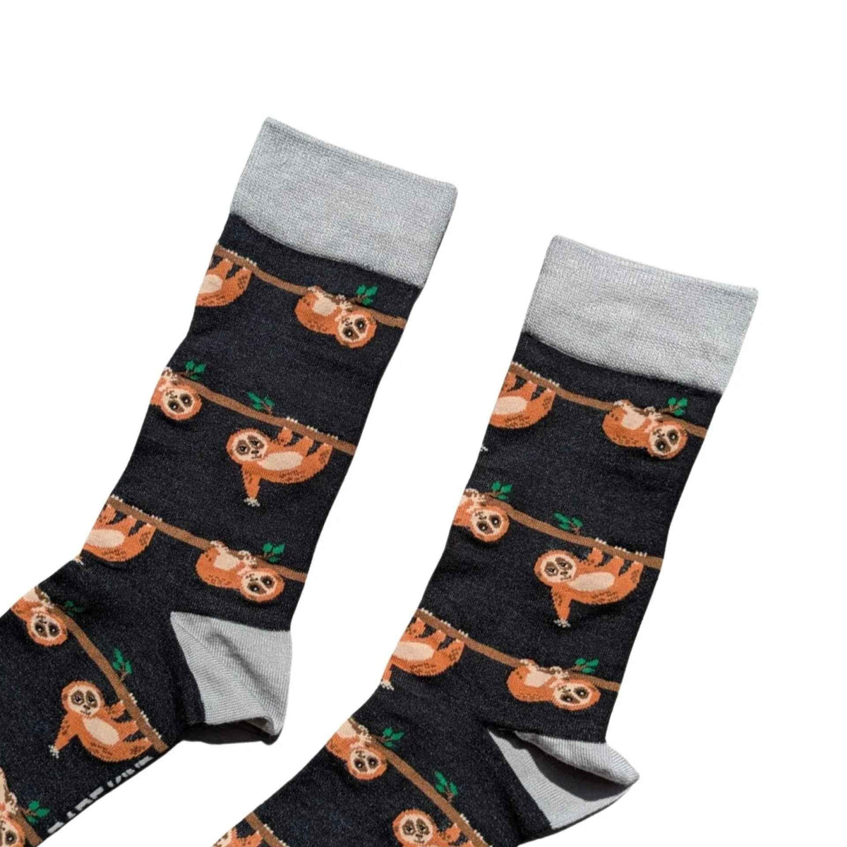 Barekind NZ bamboo socks featuring a Slow Loris design, designed for adults with size 4-7, made from eco-friendly bamboo material.