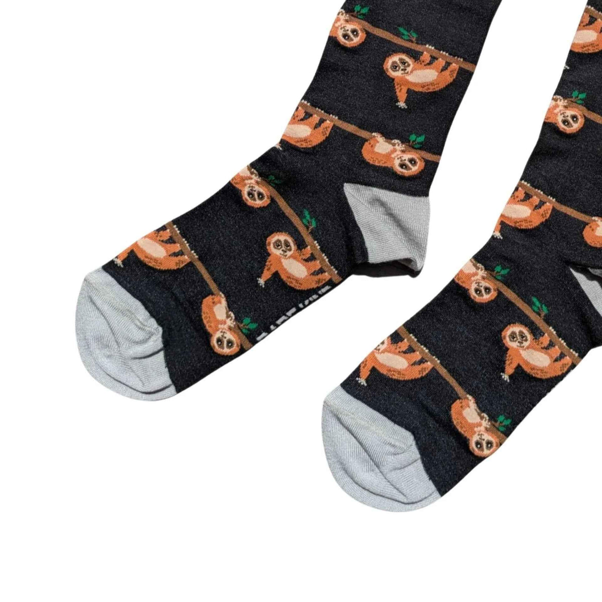 Barekind NZ bamboo socks featuring a cute slow loris design, designed for adult sizes 4-7, made from sustainable bamboo material.