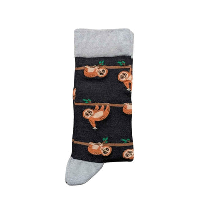 Barekind NZ bamboo socks featuring a Slow Loris design, perfect for comfortable, eco-friendly adult sock wear.