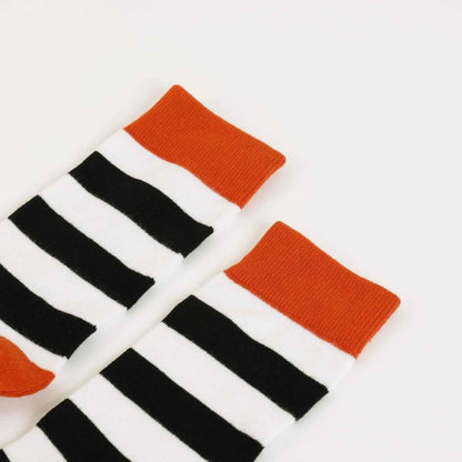 Barekind NZ bamboo socks featuring a colorful striped hedgehog design, perfect for comfortable, eco-friendly adult wear.