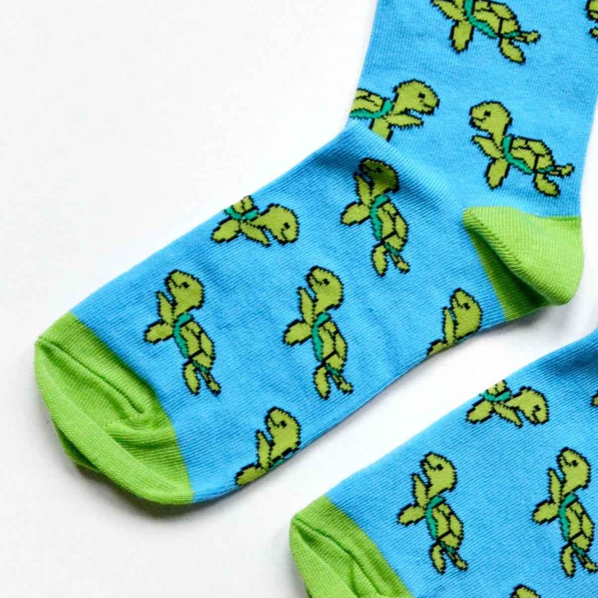 Barekind NZ Bamboo Socks featuring Save the Turtles design, eco-friendly socks for adults with turtle illustrations.