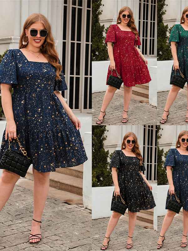 Casual loose-fitting dress for women, midi skirt