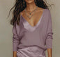 Casual Womens Knit Top and Skirt Set