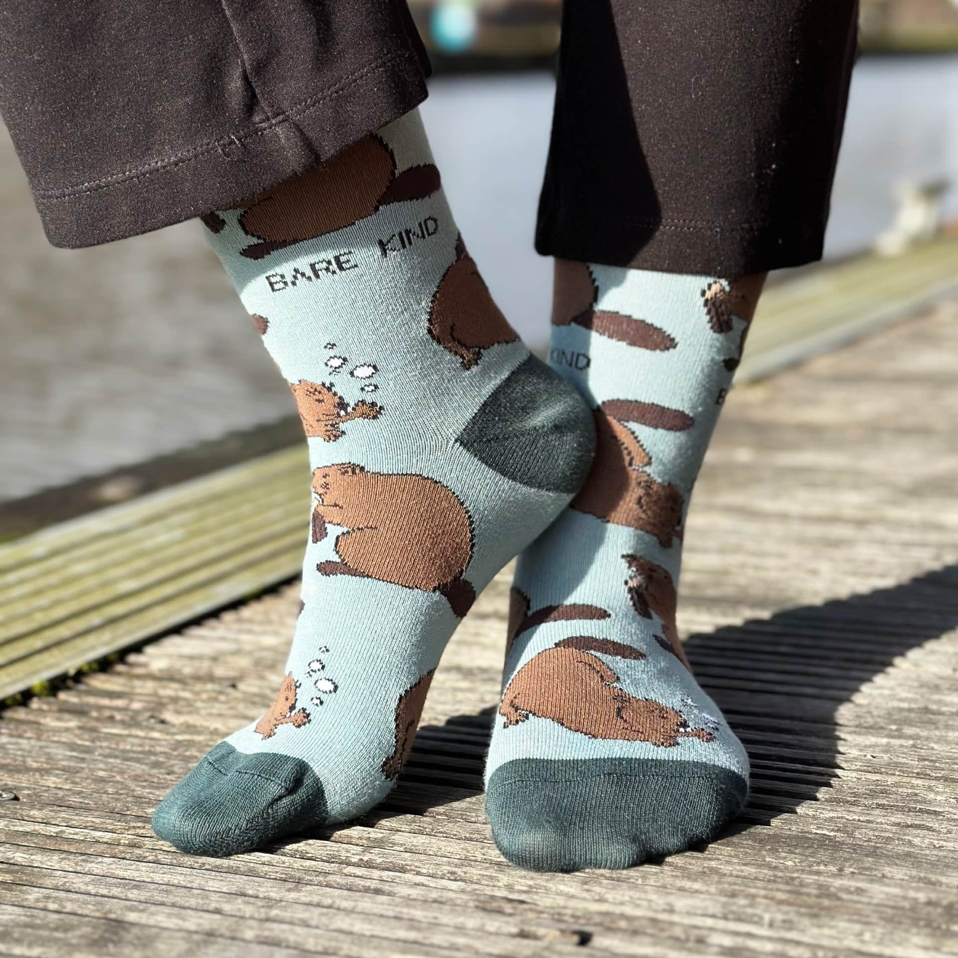 Save the Beavers Bamboo Socks Barekind NZ