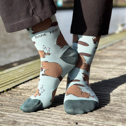 Save the Beavers Bamboo Socks Barekind NZ