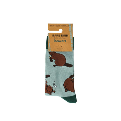 Save the Beavers Bamboo Socks Barekind NZ