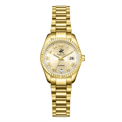 Beverly Hills Polo Club Roman Numeral All Gold Diamond Watch - BP3819X.110 Kiwi Watches