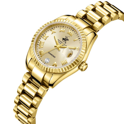 Beverly Hills Polo Club Roman Numeral All Gold Diamond Watch - BP3819X.110 Kiwi Watches