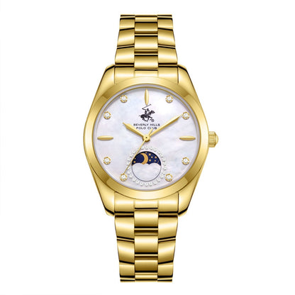 Beverly Hills Polo Club Moonphase Mother Pearl Gold Diamond Watch BP3833X.120 Kiwi Watches