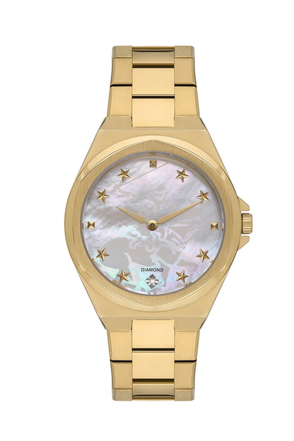 Beverly Hills Polo Club Gold & Mother Pearl Diamond Watch – BP3570X.120 Kiwi Watches