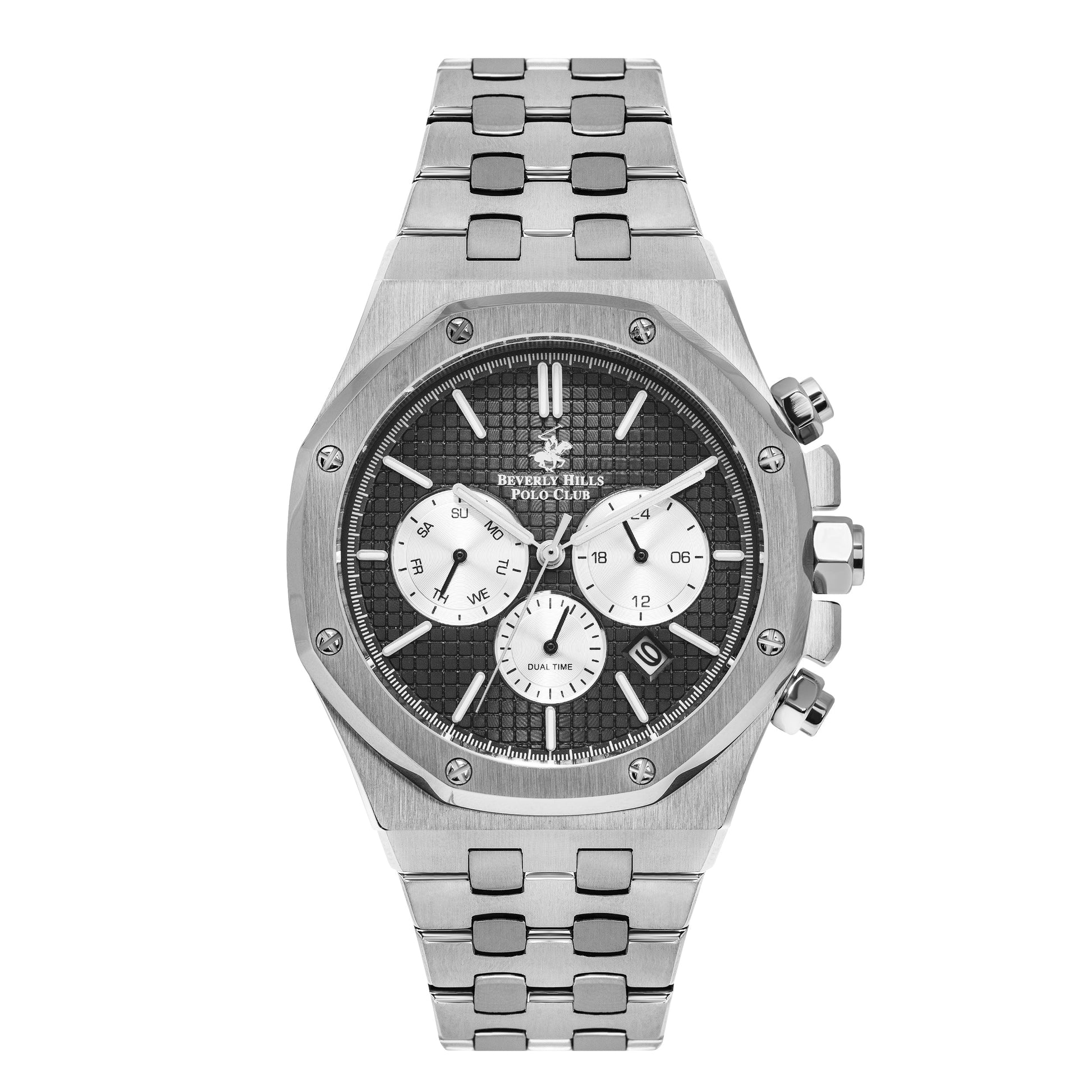 Beverly Hills Polo Club Multifunction Black Dial Silver Watch – BP3051X.350 Kiwi Watches